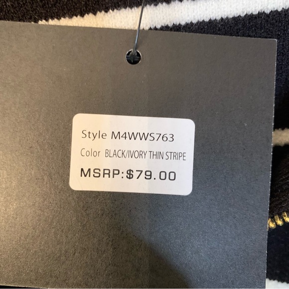 ❤️Price Drop❤️Marc New York Black and White Zippered Sweater Jacket (NWT) - Picture 7 of 14